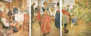 Carl Larsson Now it-s Christmas Again painting